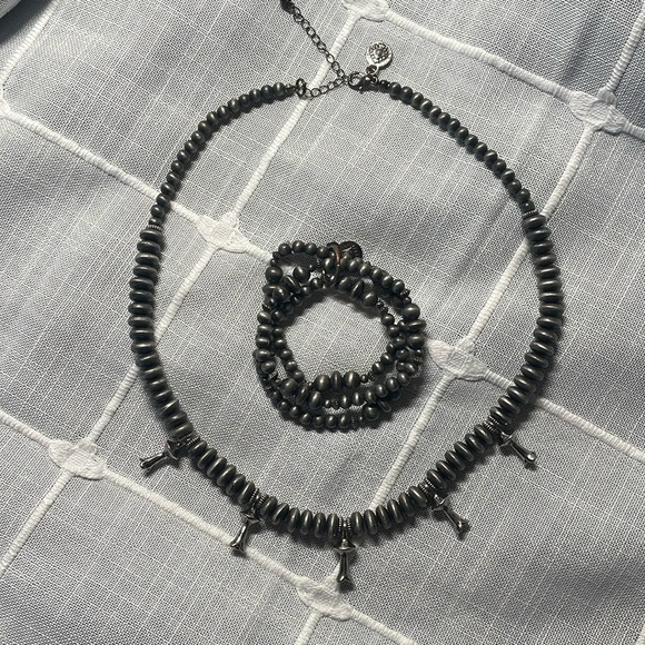 West & co necklace and 3 strand bracelet. Navajo style - Picture 1 of 6